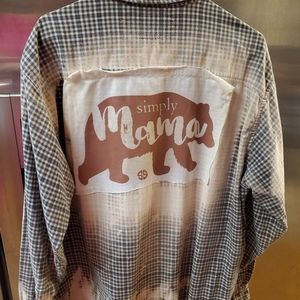 Upcycled bleach flannel